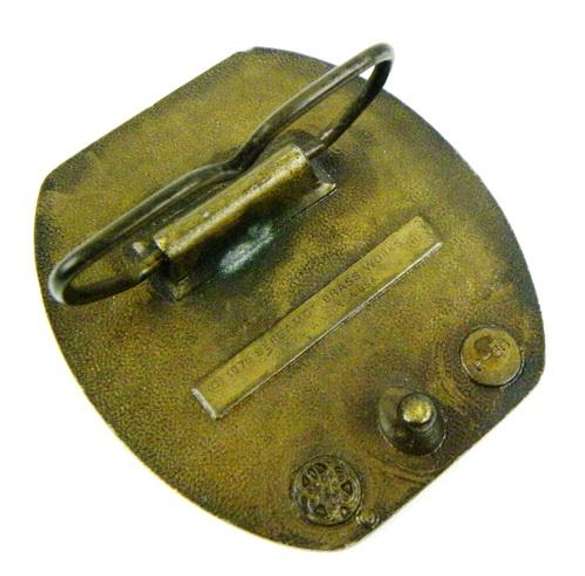 4 Wheeling Heavy Brass Belt Buckle