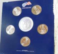 2007 Dollar Set, w/Silver Eagle, Uncirculated Mint