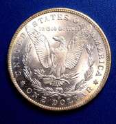 Colorful Toned 1885-O Morgan Dollar, Frosty BU