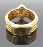 Custom 18k Yellow Gold Diamond Clover Ring
