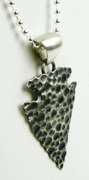Large Sterling Arrowhead Pendant & Chain