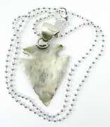 Large Sterling Arrowhead Pendant & Chain