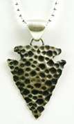 Large Sterling Arrowhead Pendant & Chain