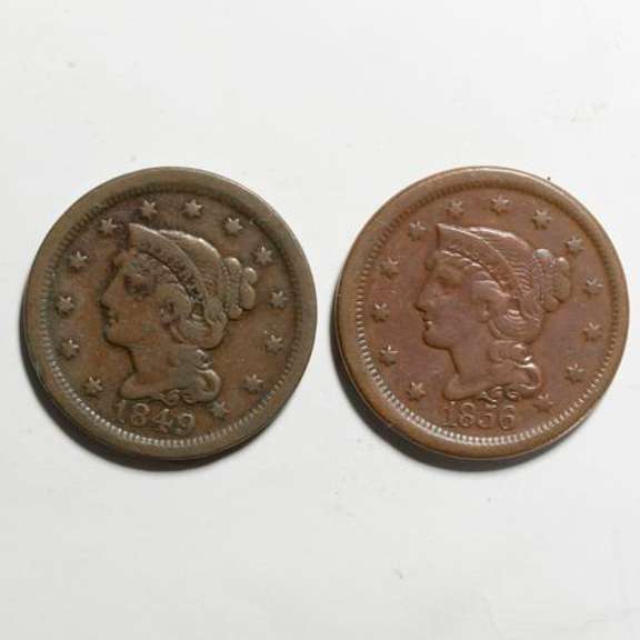 1849 Rarity 5  &1856 Italic 5 Large Cents