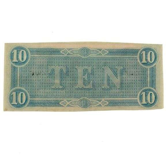 $10 Confederate Note Feb 17 1864 Uncirculated