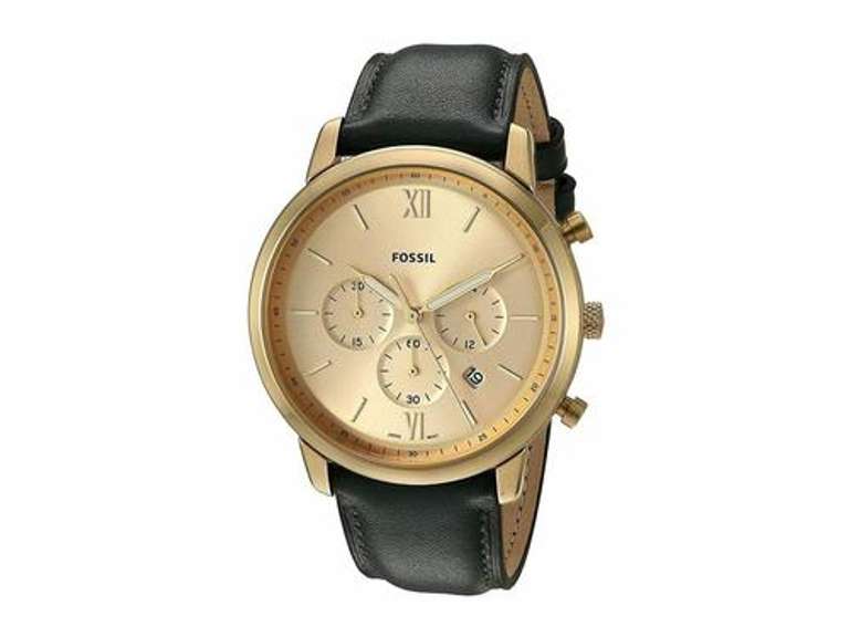 New Mens Fossil Chronograph w Gold Toned Dial