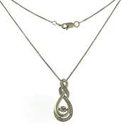 Sterling Silver Diamond Accent Shimmering Necklace