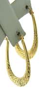 Large Oval Hoop Yellow Gold Earrings