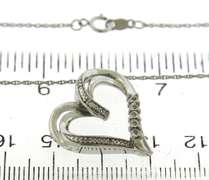 Sterling Silver Diamond Accent Heart Necklace
