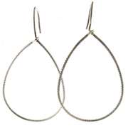 Sterling Silver Teardrop Roping Earrings