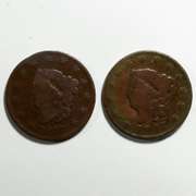 Two Types Of 1817 Large Cents