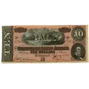$10 Confederate Note Feb 17 1864 Uncirculated