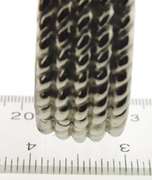 Vintage Silver Tone Five Row Cable Magnet Cuff