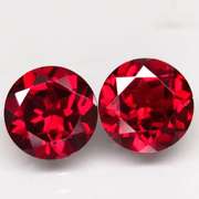 Elegant 3.17ct pair of ruby red Garnets