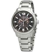 New Mens Citizen Chronograph w Orange Accents