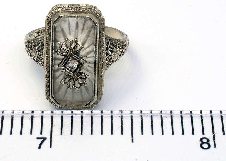 Smoky Quartz & Diamond Accent Ring