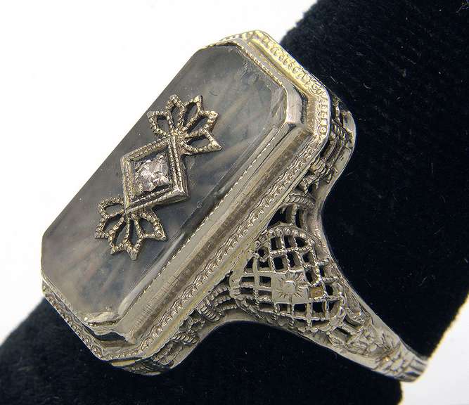 Smoky Quartz & Diamond Accent Ring