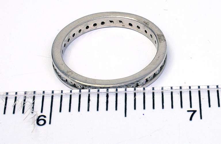 Platinum 0.51CTW Diamond Eternity Band
