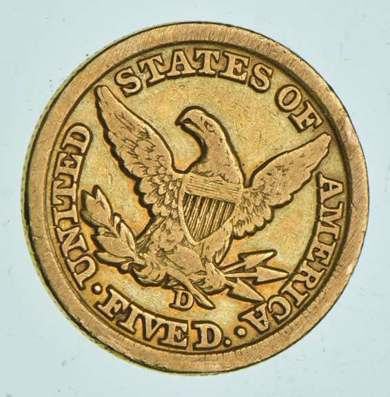 1854-D $5.00 Liberty Head Gold Half Eagle