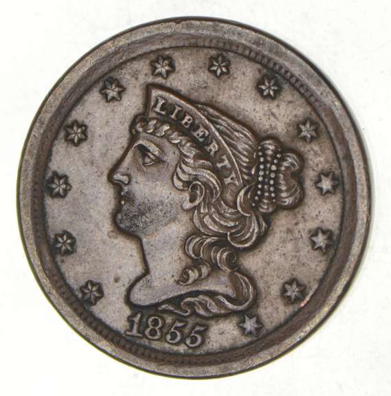 1855 Braided Hair Half Cent