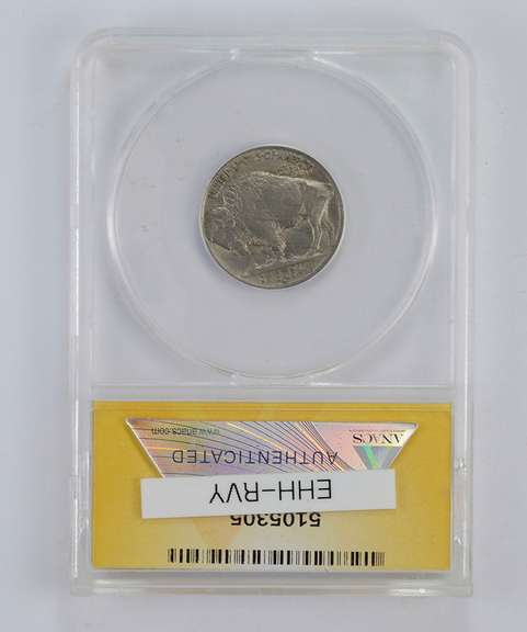 AU58 1914-D Buffalo Indian Head Nickel - Rotated Rev - ANACS Graded