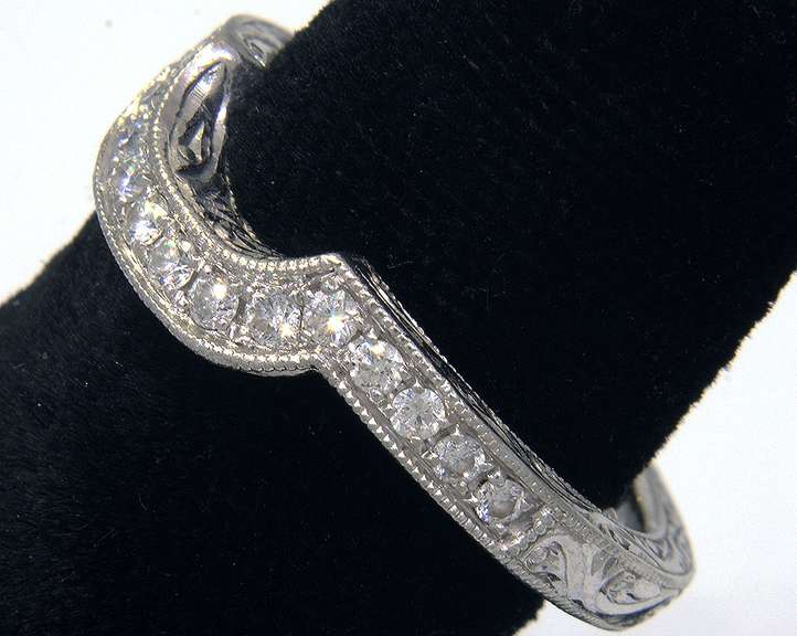 Unique Diamond Band in Platinum