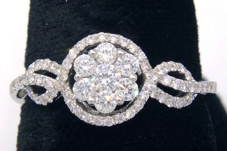 Glittering 18KT 0.63CTW Diamond Engagement Ring