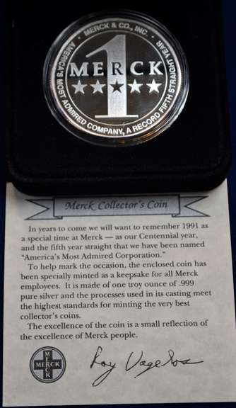 1 oz Silver Merck Corp Anniversary Coin