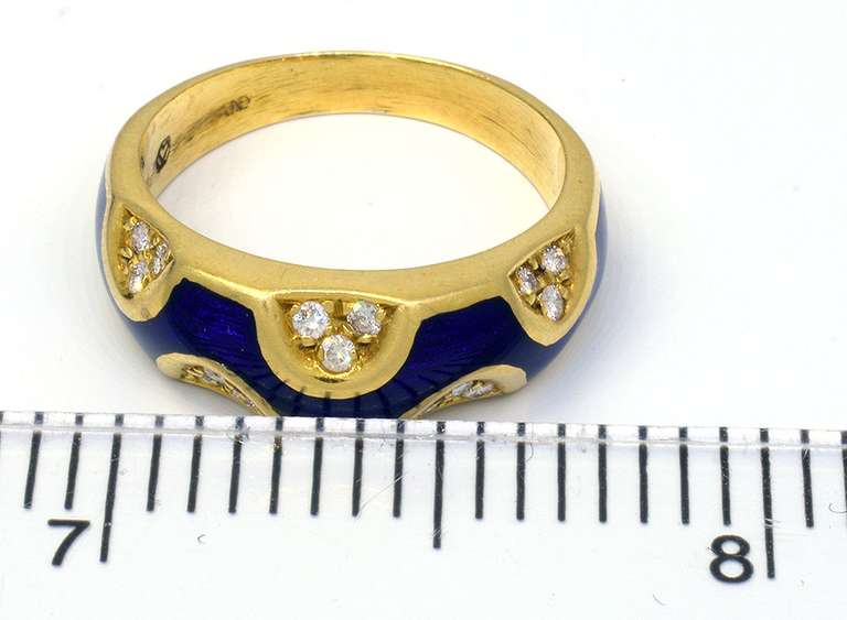 Funky Diamond Accent Enamel Ring