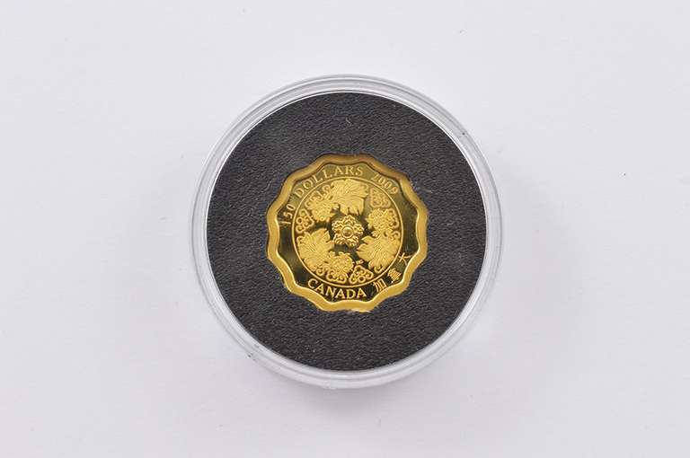 2009 Canada 150 Dollars Pure Gold Coin Approx 0.33 T Oz AGW Box & COA