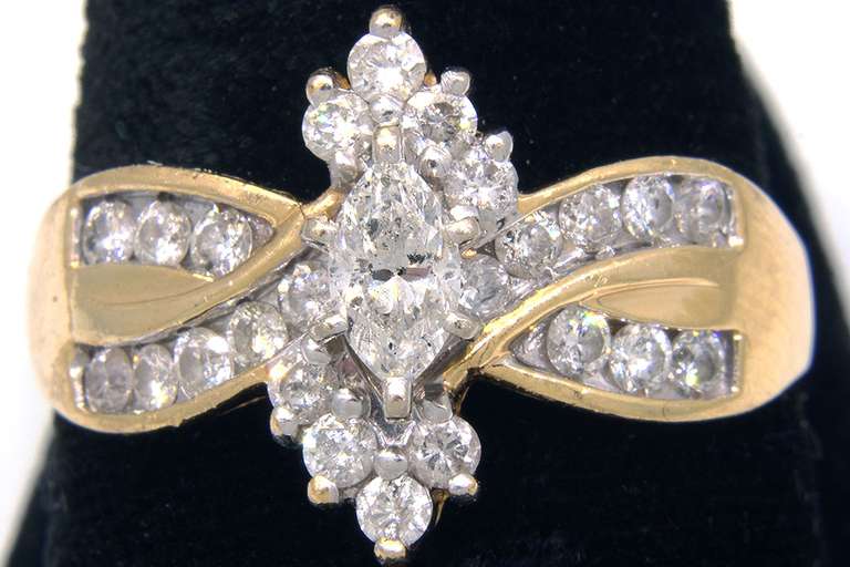 Sparkling Diamond Cluster Ring