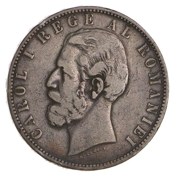 1884 Romania 5 Lei - Circulated