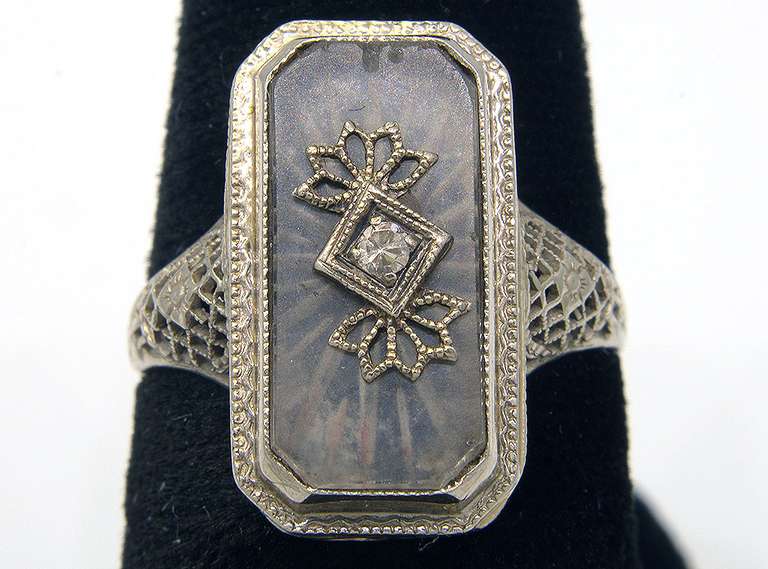 Smoky Quartz & Diamond Accent Ring