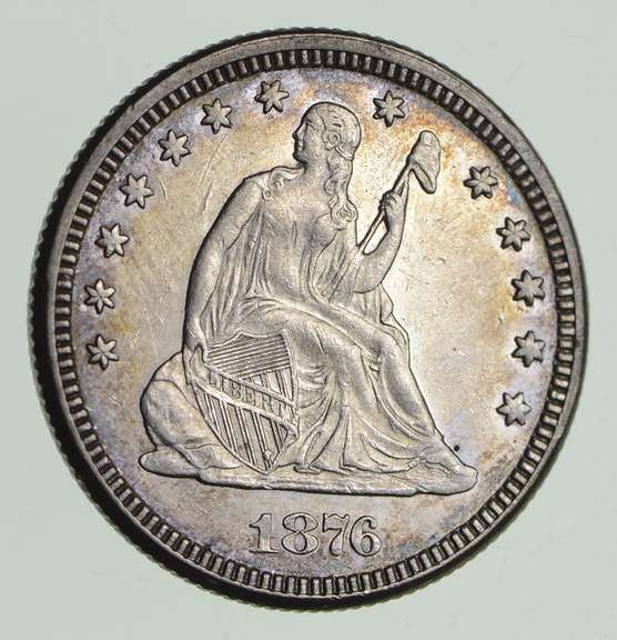 1876 Seated Liberty Quarter