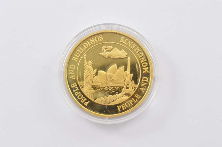 2000 Samoa 200 Tala Peoples & Monuments .999 Gold Coin - Box 1 Oz AGW