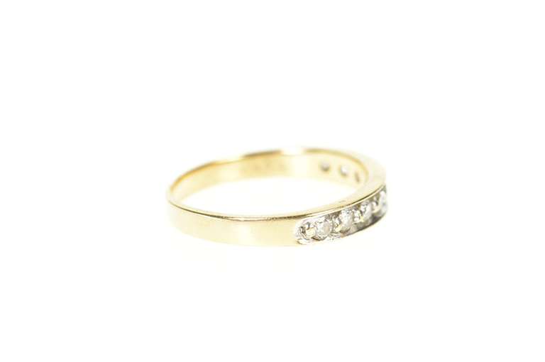 14K Yellow Gold 0.36 Ctw Classic Diamond Wedding Band Ring