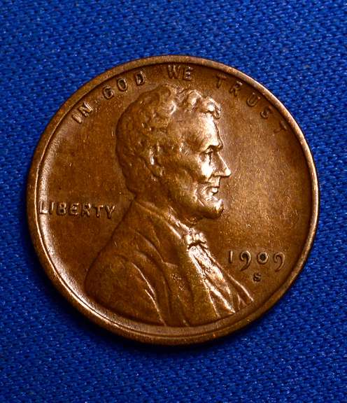 1909-S Lincoln Wheat Cent, XF or Better
