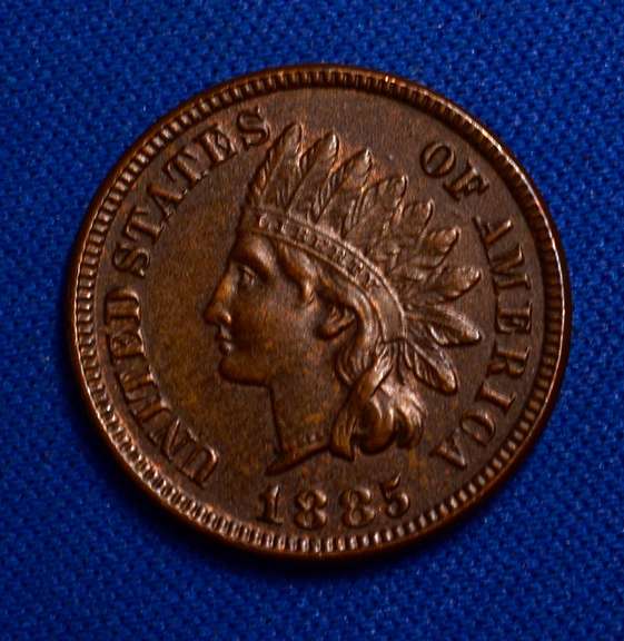 Nearly Uncirculated Indian 1c 1885