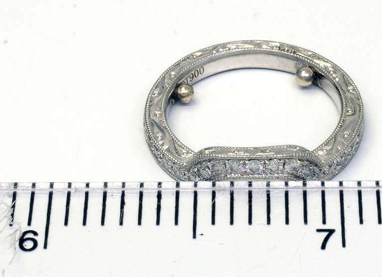 Unique Diamond Band in Platinum