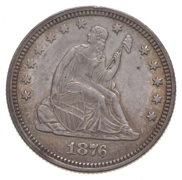 1876 Seated Liberty Quarter