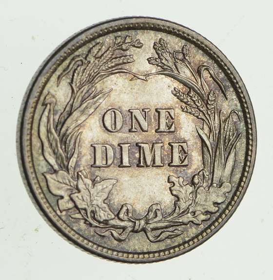 1901 Barber Head Silver Dime - Uncirculated