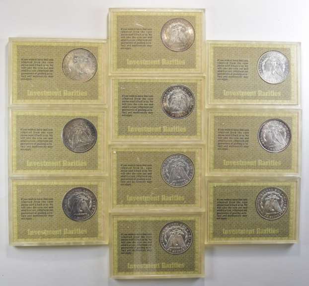 (10) MS64 Morgan Silver Dollars Graded & Authenticated Rarities