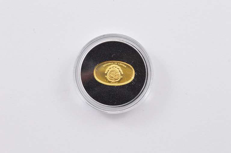 2005 Liberia 25 Dollars Titanic Expedition 1/25 Oz Gold Pf Box & COA