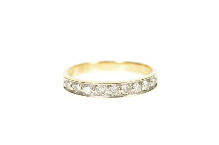 14K Yellow Gold 0.36 Ctw Classic Diamond Wedding Band Ring