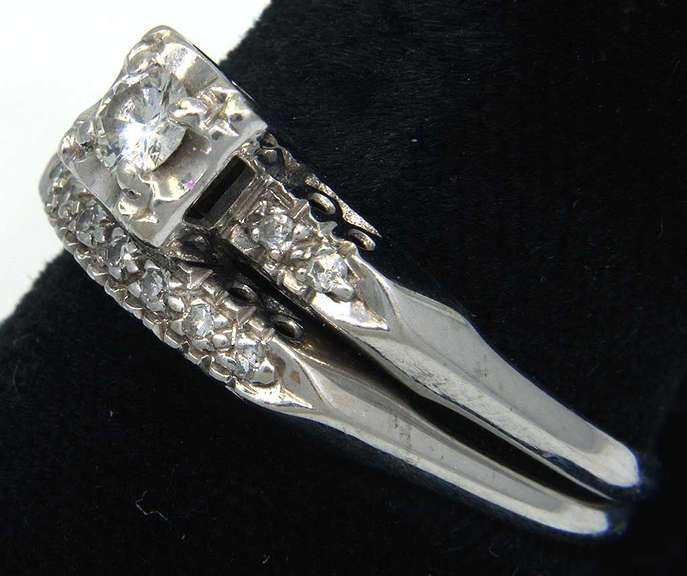 Vintage Diamond Wedding Set