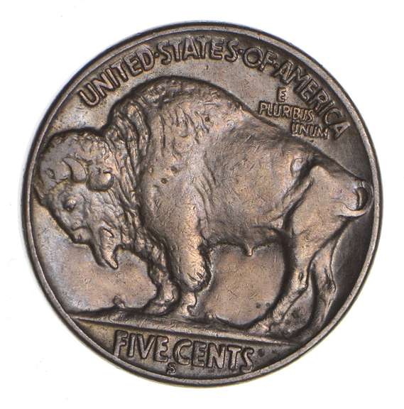 1927-S Indian Head Buffalo Nickel - Near Uncirculated