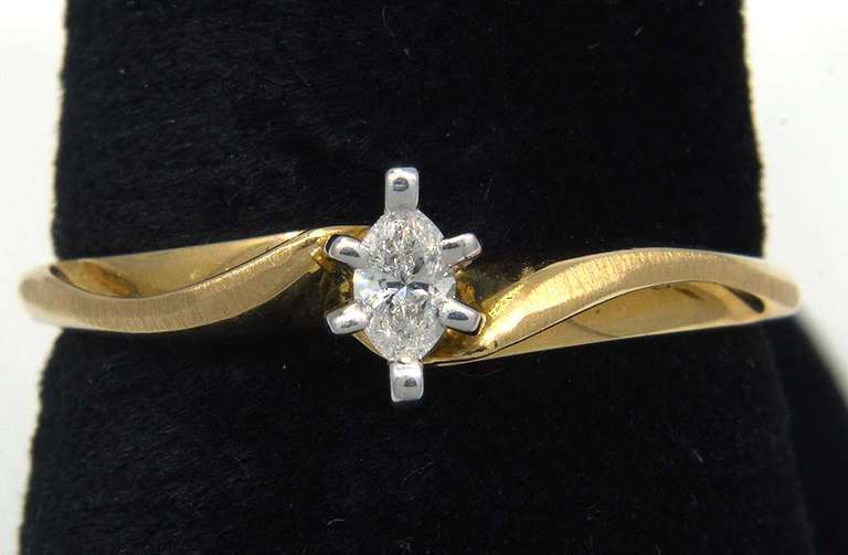 Understated Marquise Diamond Promise Ring