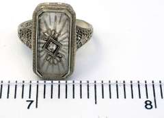 Smoky Quartz & Diamond Accent Ring