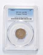 AU55 1864 Indian Head Cent - Copper Nickel - Graded PCGS