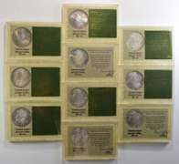 (10) MS64 Morgan Silver Dollars Graded & Authenticated Rarities